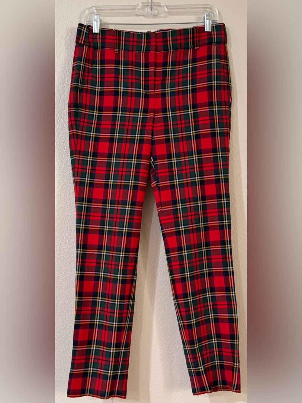 J.Crew Cameron Wool Blend Slim Crop Pants Royal Stewart Tartan Plaid 6